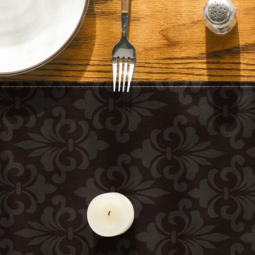Artoid Mode Black Cat Pumpkins Boo Halloween Table Runner, Trick Or Treat Seasonal Kitchen Dining Table Decoration for Home Party Decor 13x120 Inch