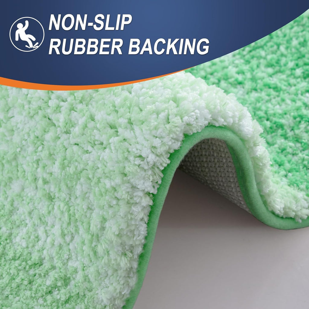 OLANLY Bathroom Runner Rug - Extra Soft Microfiber, Quick Dry, Machine Washable | 70x24, Green