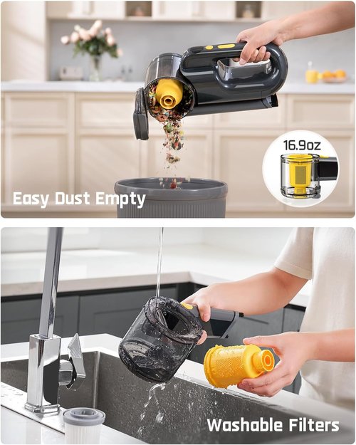 Fanttik Fold V10 Ultra Deluxe Handheld Vacuum - 17kPa Suction Power | Cordless, 35 Mins Runtime, Smart LED Display