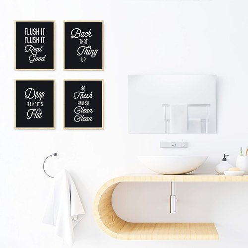 Brooke & Vine Hip Hop Wall Art Prints - Funny 80's & 90's Music Posters | Unframed Set of 4 (8x10)