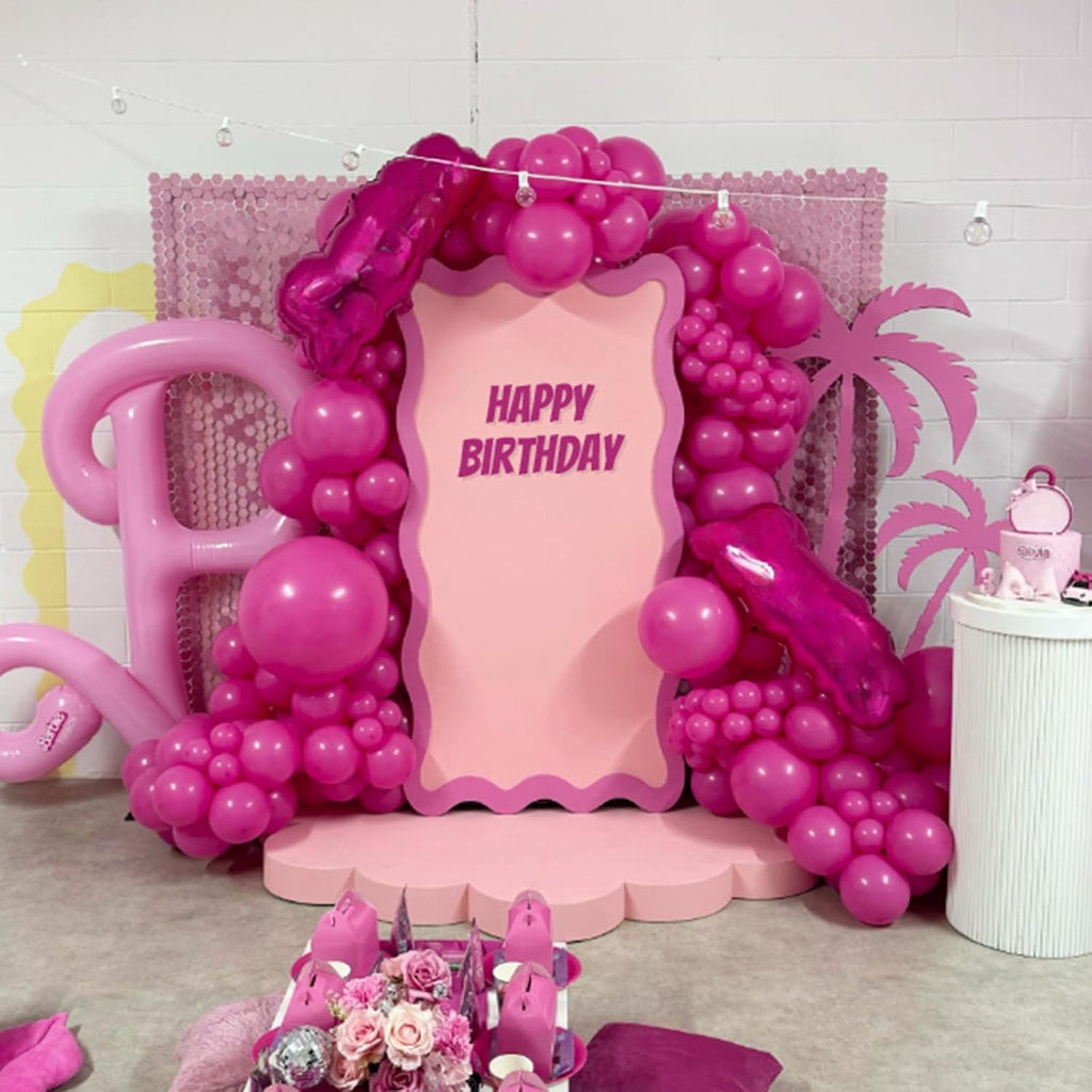 Awenztech Hot Pink Balloons - 12 Inch Latex Balloons | 50 Pack for Wedding & Birthday Celebrations