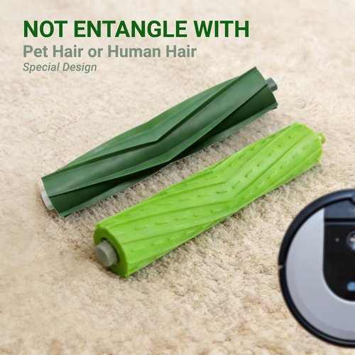 iRobot Replacement Parts - Rubber Roller Brushes for Roomba E, I & J Series | Compatible with i1, i2, i3, i4, i6, i7, i8 Models