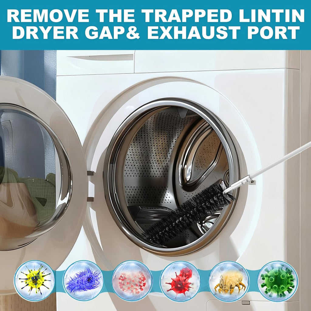Sealegend Dryer Vent Cleaner Kit - 30 Feet Lint Remover with Upgraded Quick-Snap Brush & Drill Attachment