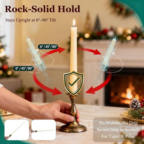 Enhon Candle Adhesive | 4 Pack 8oz Taper Stick Glue for Secure Wedding & Holiday Decor