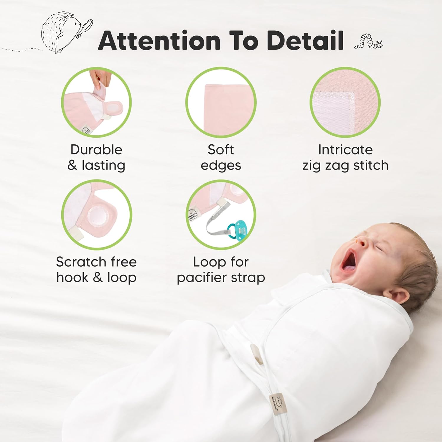 Skiennix Organic Baby Swaddle Sleep Sacks - Soft & Snug for Newborns 0-3 Months | 3-Pack in Daffodil