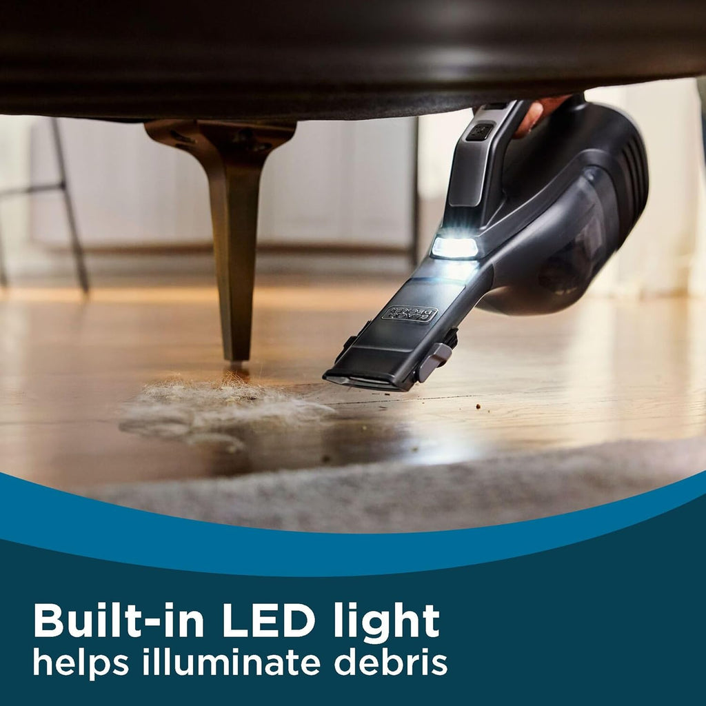 BLACK+DECKER Dustbuster Handheld Vacuum - Cordless, Lightweight Design with LED Light & Crevice Tool | Long Run Time