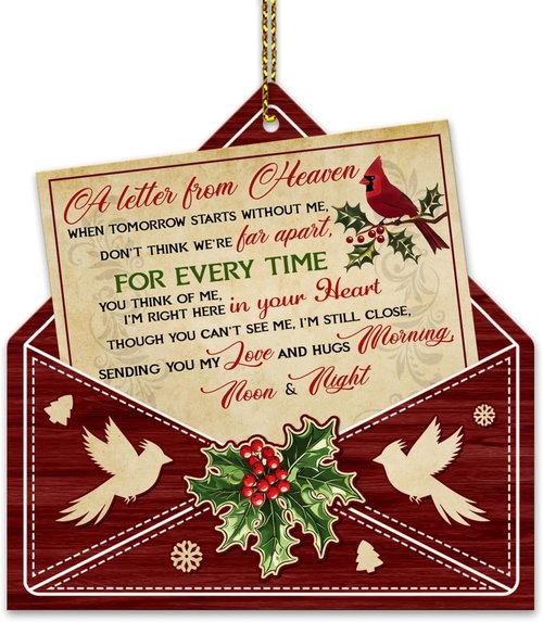 Hyturtle Memorial Christmas Ornament 2025 - Cardinal Tree Decoration for Loved Ones | Sympathy Holiday Keepsake