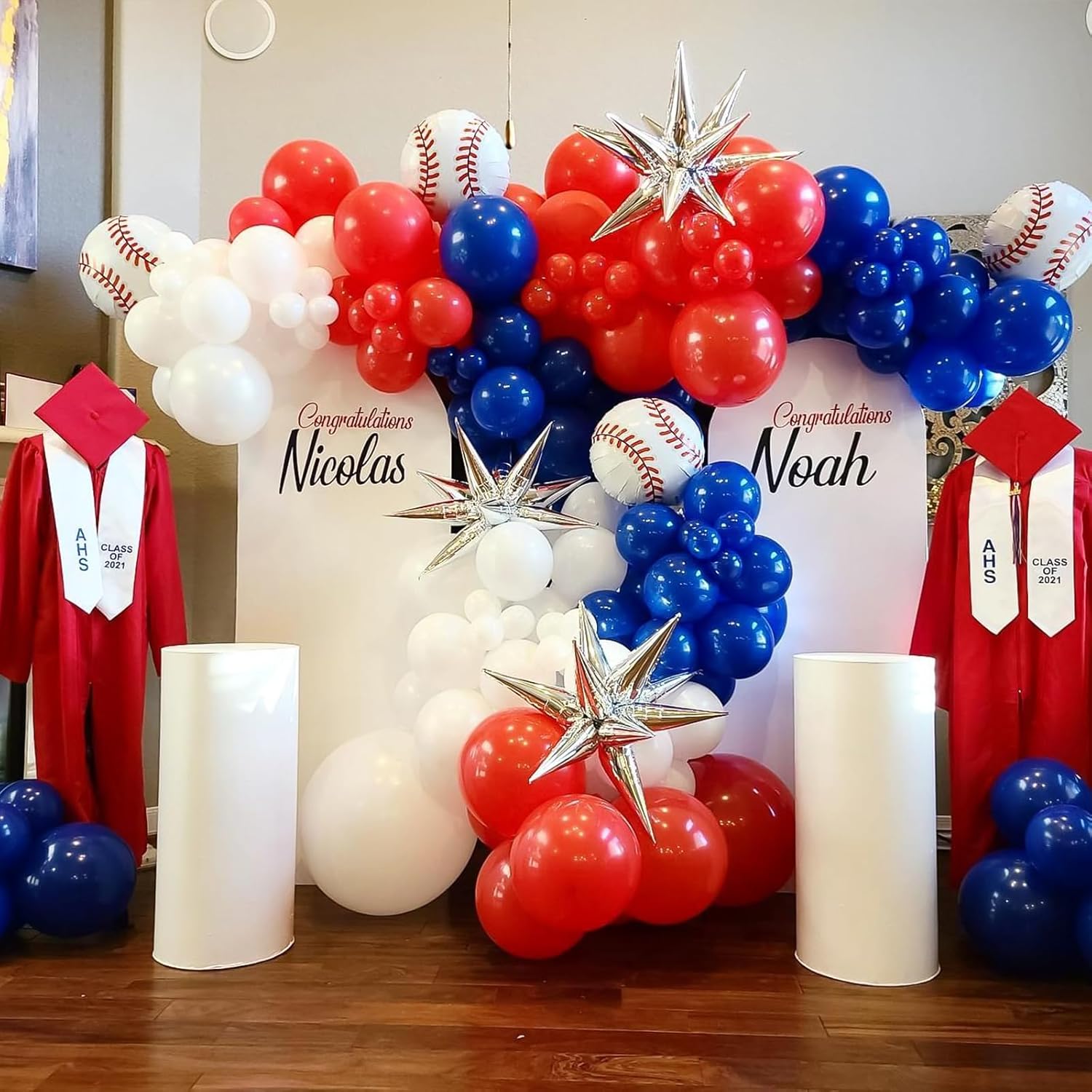Skiennix 12-Inch Red Latex Balloons - 100 Pack for Birthday, Wedding, Baby Shower & More