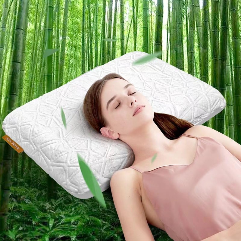 Furlupy Cooling Memory Foam Pillows for Sleeping, Cooling Gel Pillow for Hot Sleepers, Bed Pillow for Side, Back and Stomach Sleepers, Luxury Firm Gel Pillow for Neck Pain Relief