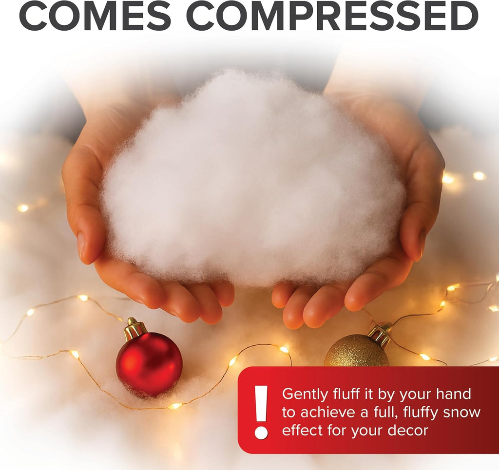 X-Protector Snow Blanket - Large White Artificial Christmas Village Snow Sheet | 98.5"x31.5" Faux Snow Mat