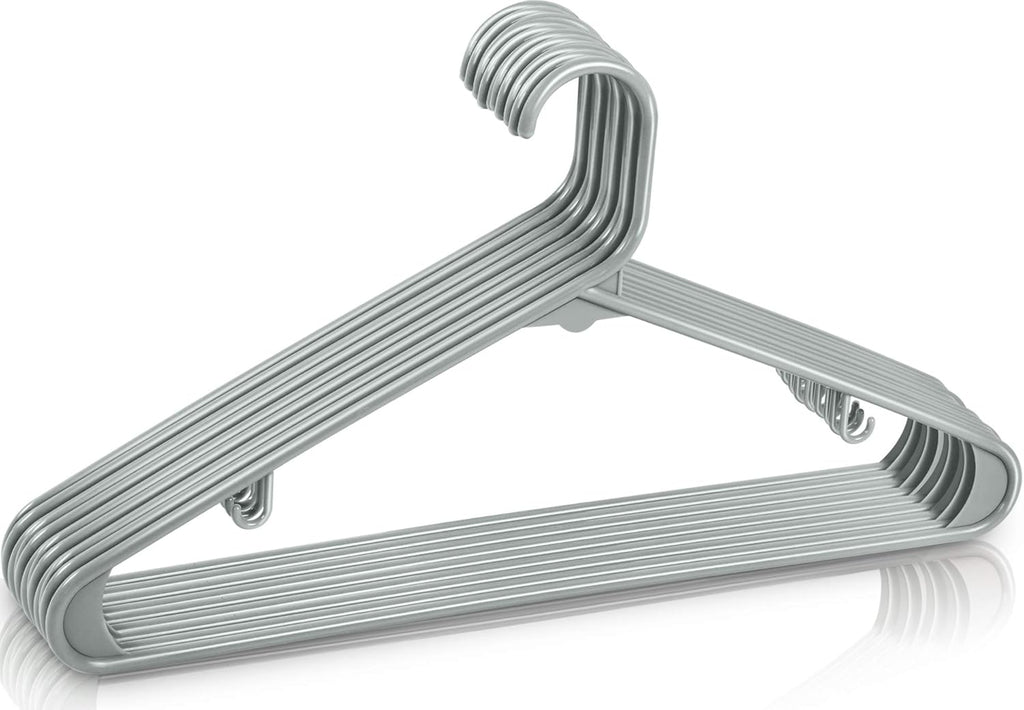 Utopia Home Plastic Hangers - Durable Space-Saving Closet Organizers | 50-Pack in Grey for Shirts, Pants & Coats