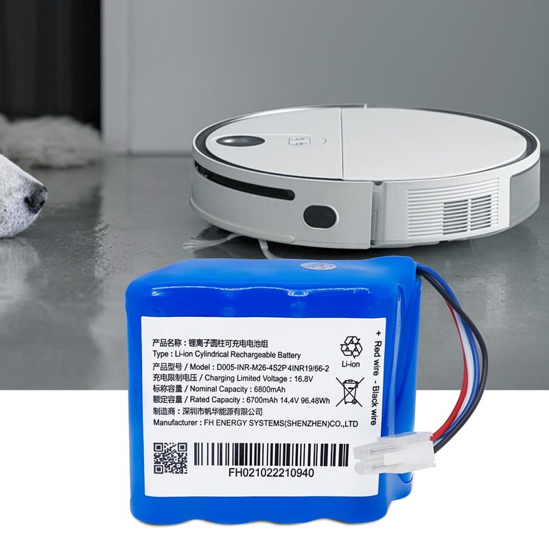 Fanhua Replacement Battery Compatible with Narwal T10 J1 J2 YJCC010 YJCC003 YJCC001 Robot Vacuum Cleaner 14.4V 6800mAh Li-ion Battery