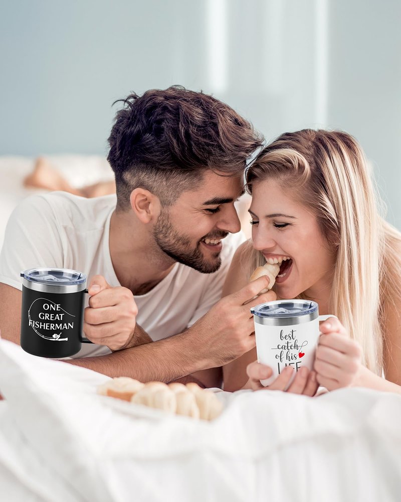 Sixspace Wedding Anniversary for Couple Friend Lovers Cups Stainless Steel Wine Tumbler Travel Mug with Straw and Lid,2 Pack