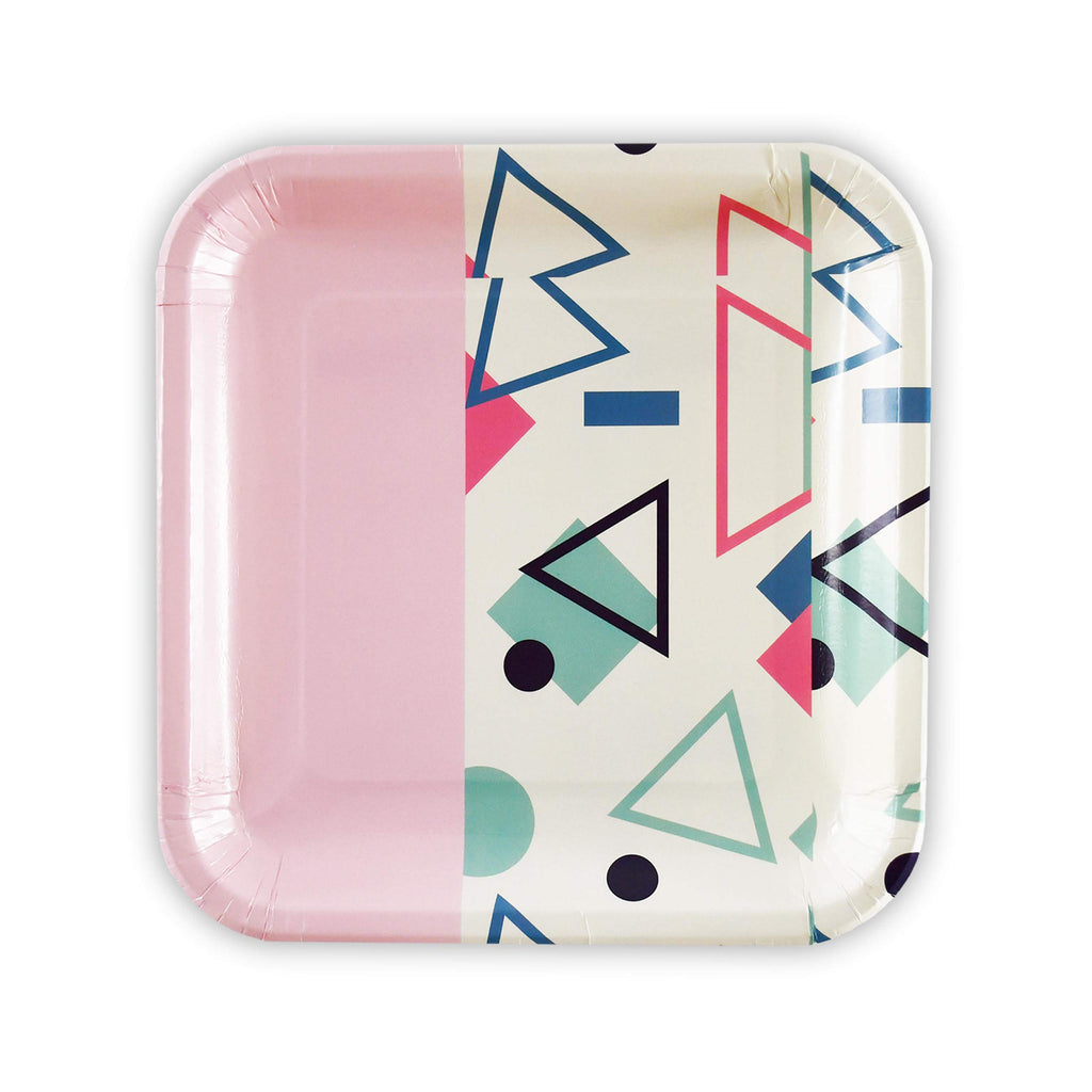 SOLAS Biodegradable & Fully Compostable Pink Cute Paper Plates | Beautifully Designed Stylish Eco Friendly Big Paper Plates 9 Inch | Pack of 20 | (Pink Cake Plates Disposable)