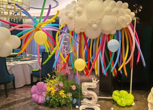 Clear 260 Balloons | 100Pcs Long Skinny Latex Balloons for Arches & Kid's Birthday Decor