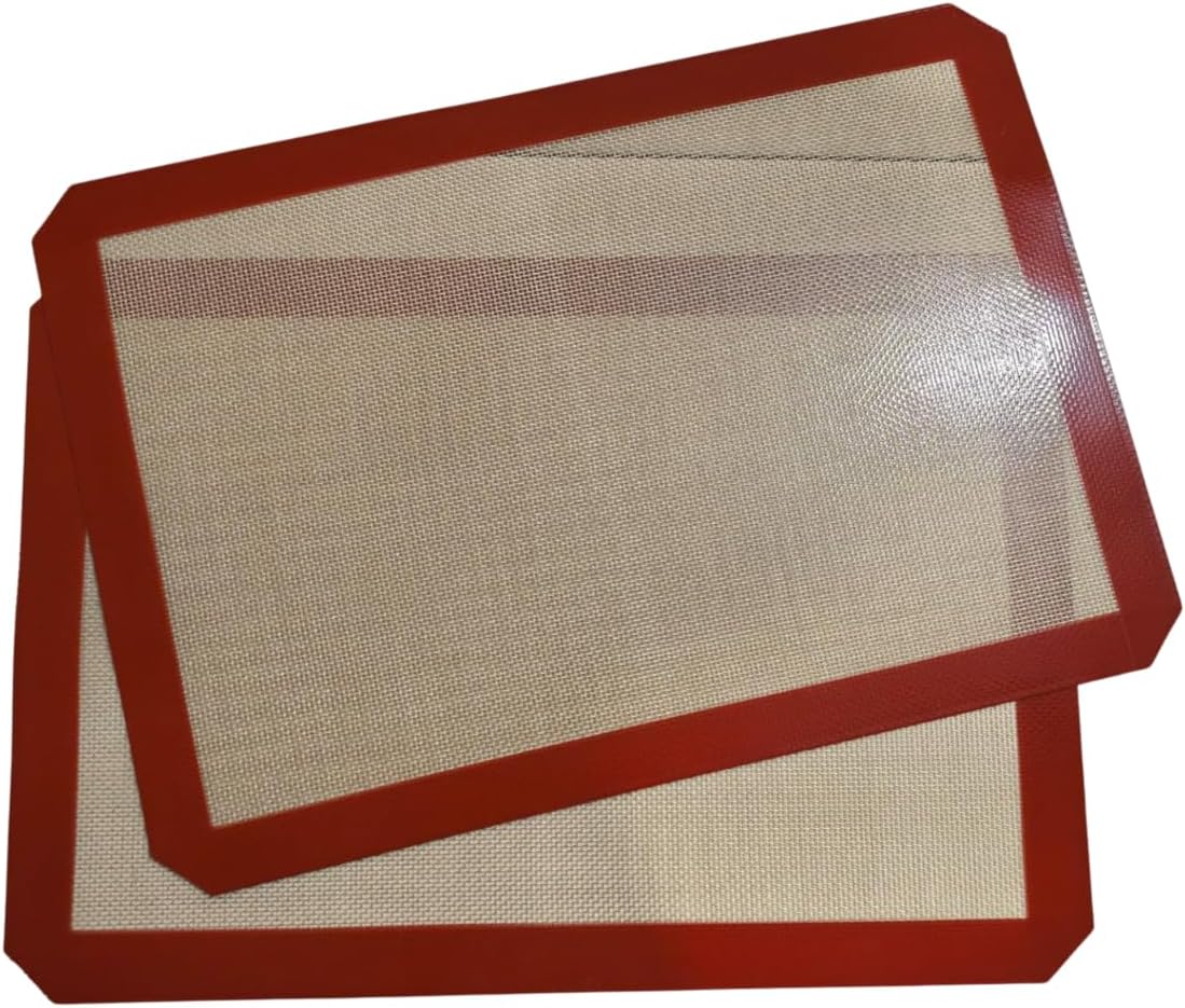 Reusable Silicone Baking Mat by Skiennix - Non-Stick, Heat Resistant Oven Liner | 42 x 29.5 cm, 2-Piece Set