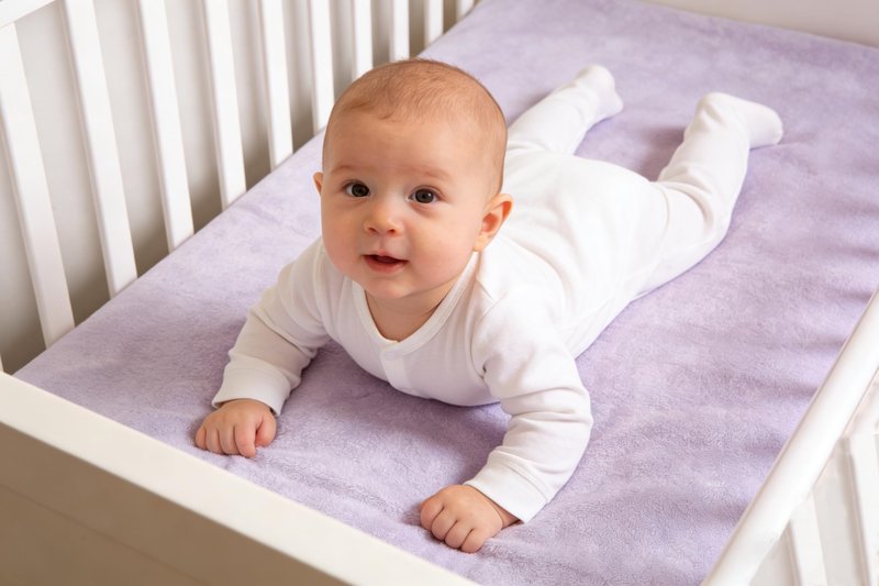 American Baby Company Heavenly Soft Chenille Fitted Mini Crib Sheet 24" x 38", Warm and Cozy Chenille Portable Sheet, Lavender, for Boys and Girls, Fits Most Pack N Play Mattresses