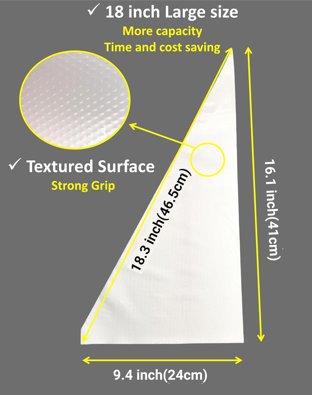Skiennix 18-Inch Disposable Piping Bags - Thick Anti-Burst Pastry Bags for Cake & Cupcake Decorating | 100 Pack
