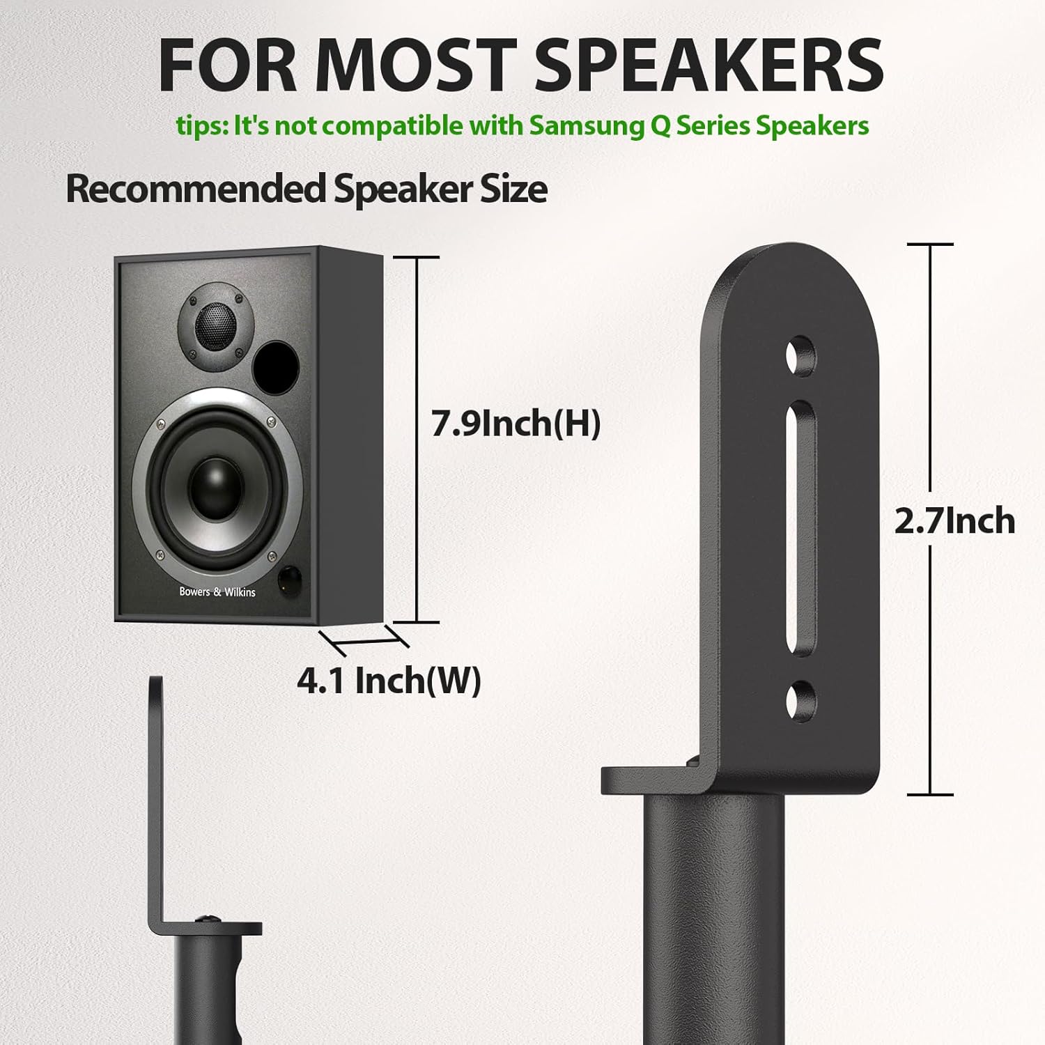USX MOUNT Universal Speaker Stands - Height Adjustable 30" to 39" for Satellite & Bookshelf Speakers | Supports Up to 11 lbs (Pair)