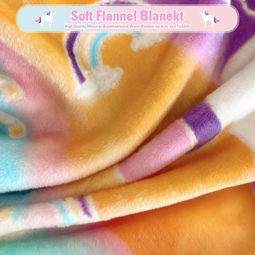 LMKLOP Unicorn Glow in The Dark Blanket for Girls/Boy/Toddler/Baby, Cute Funny Kids Throw Blanket for Birthday/Toys, Unicorn Gifts for Girls Age 3-12 50"x 60"