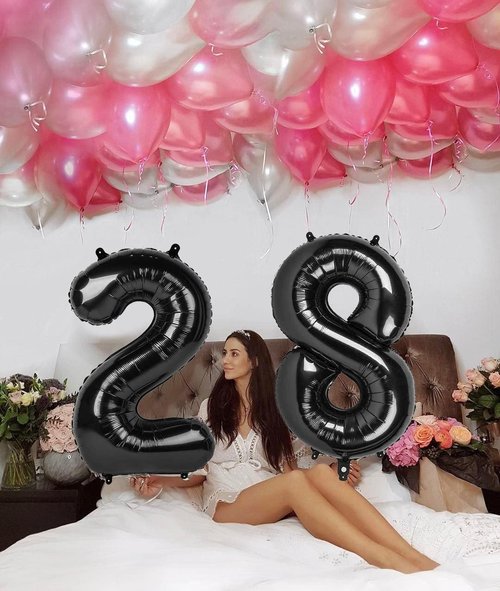 6 Balloon Number 40 Inch - Black 6th Birthday Balloons for Boys & Girls | Perfect for Parties & Events