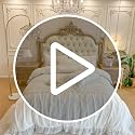 Queen Ruffle Lace Duvet Cover Set - 3-Piece White Coquette Bedding
