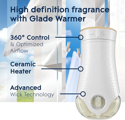 Glade PlugIns Refills Air Freshener - Clean Linen Scent with Essential Oils | 6.7 Fl Oz, 10 Count (Pack of 2)