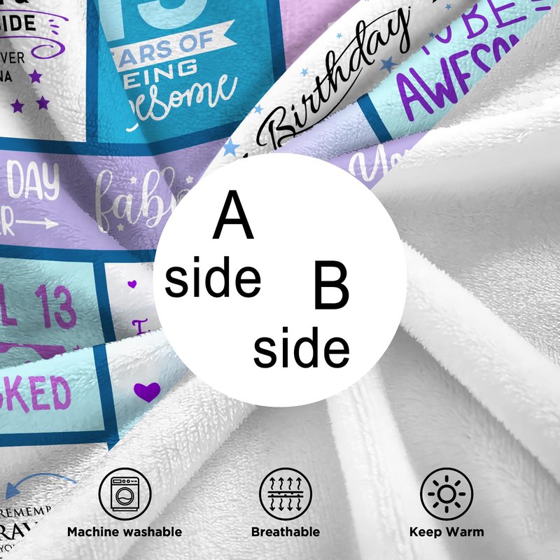 13th Birthday Gifts for Girls - 13 Year Old Girl Birthday Gifts - Birthday Gifts for 13 Year Old Girls - Happy 13 Yr Old Girl Gifts - Teenage 13 Gift Ideas Bday Soft Blanket 60"X50"