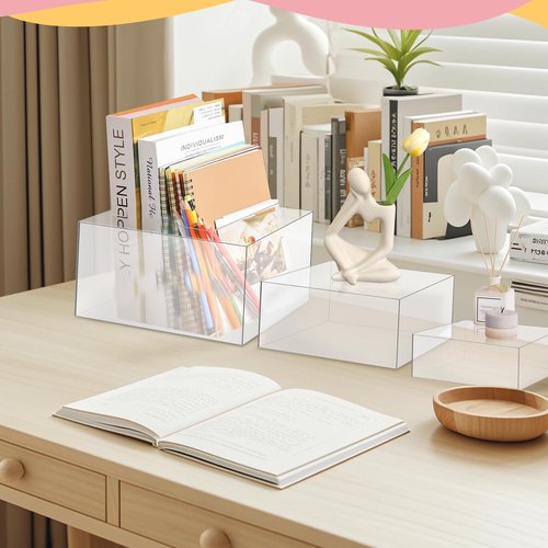 Buffet Risers, 6Pcs Risers Display Stand for Buffet Table Display Acrylic Dessert Risers Box, Acrylic Cube Display Stands for Party, Wedding and Event Decor, Clear, Large Sizes: 6''7''8" 9" 10" 11''