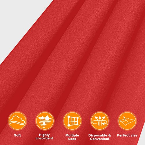 100 Pack Linen-Feel Red Napkins Disposable Guest Paper Valentines Red Hand Towels for Bathroom Soft Absorbent Dinner Paper Napkins Everyday Kitchen Cocktail Party Wedding