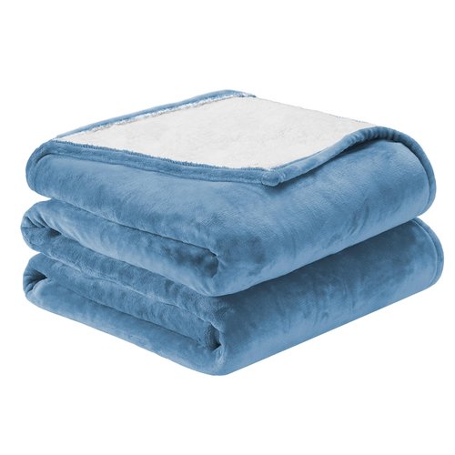 Minervada Electric Heated Blanket Throw 50''x60'', Lightweight Soft Warm Flannel Electric Blanket, 3 Hour Auto Shut Off, 5 Heating Levels, Machine Washable - Grey&White