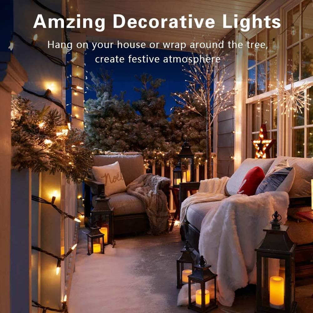 Woohaha Christmas Lights - 50 Count Mini String Lights | 13ft Green Wire for Indoor/Outdoor Decor (Warm White)