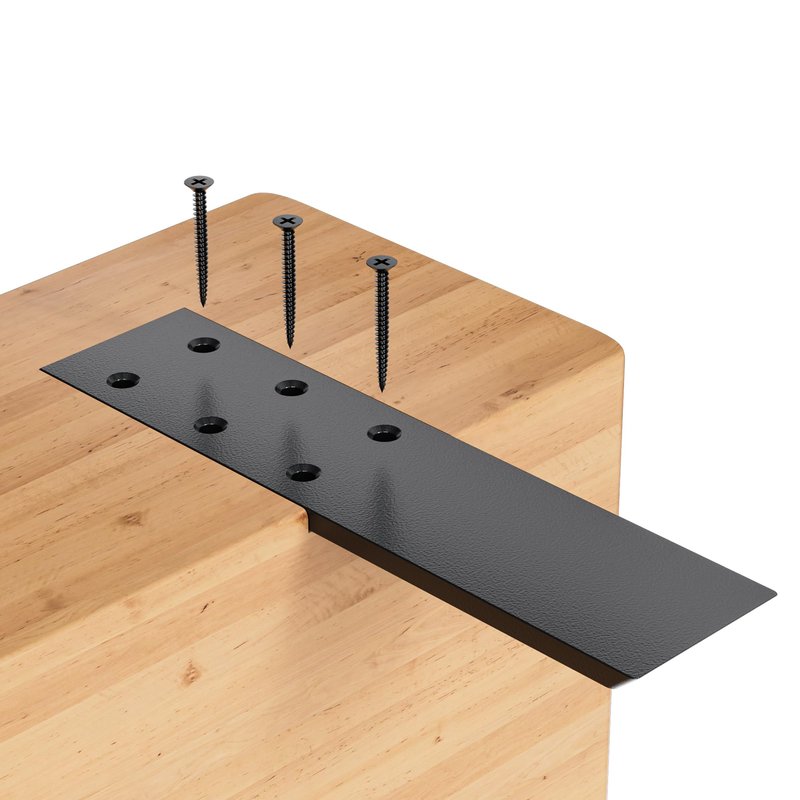 ZGO Countertop Brackets, 3 Pack 12 Inch Countertop Support Brackets, Invisible Shelf Corbels for Countertops, 7mm Thick Shelf Support Bracket for Granite, Wood and Concret Countertops(Black)