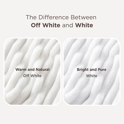 Bedsure GentleSoft White Throw Blanket - Cozy Fleece Summer Throw for Home Decor, 50x60 Inches