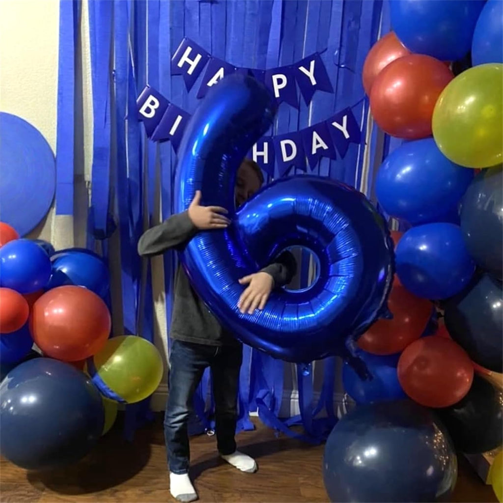 Number 1 Balloons by [Brand Name] - 40 In Navy Blue Foil Helium Balloons for 1st & 10th Birthday Celebrations