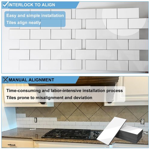 Reovatile 2026 New Upgrade Peel and Stick Backsplash Tile, Peel and Stick 11.34" X 11.57" Wall Tile for Kitchen, Bathroom, Fireplace, Laundry (Polished Marble White, 20 Packs)