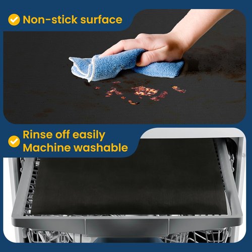 Oven Liners for Bottom of Electric Gas Oven -3Pack Large Heavy Duty Oven Protector Mat, Non-Stick Oven Floor Protector Liner, Reusable Heat Resistant Stovetop Air Fryer Grill Baking Mat