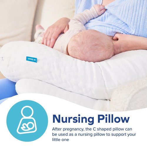 Dr. Talbot's Mom's Pregnancy Pillow - Stay Cool C-Shaped Pillow for Pregnant Women