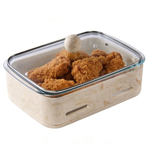 Travertine Textured Chafing Dishes for Buffet Set – 2.5QT Thick Glass Food Warmer with Resin Holder & Glass Lid – Catering-Grade for Wedding, Birthday, Graduations, Showers Parties, Commercial Use