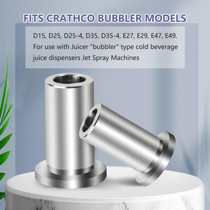 6 Pack 3220 Bearing Sleeve Compatible with Grindmaster Crathco 3220 D & E Series,Fit for D15, D25, D25-4, D35, D35-4, E27, E29, E47, E49 Beverage Dispenser Juicer Bubbler Type，Made of stainless steel