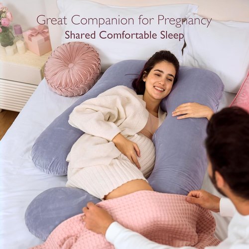 Momcozy Pregnancy Pillow - Comfortable Knee Support for Side Sleepers | Ideal for Maternity Relief