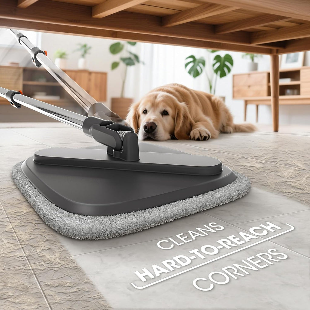 Skiennix Spin Mop and Bucket Set - Deep-Cleaning System with Separate Dirty Water | Versatile for Floors and Walls