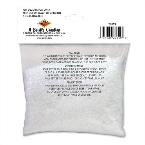 Beistle Sparkling Snow - 2-Ounce Decorative White Snow for Holiday Crafts & Décor