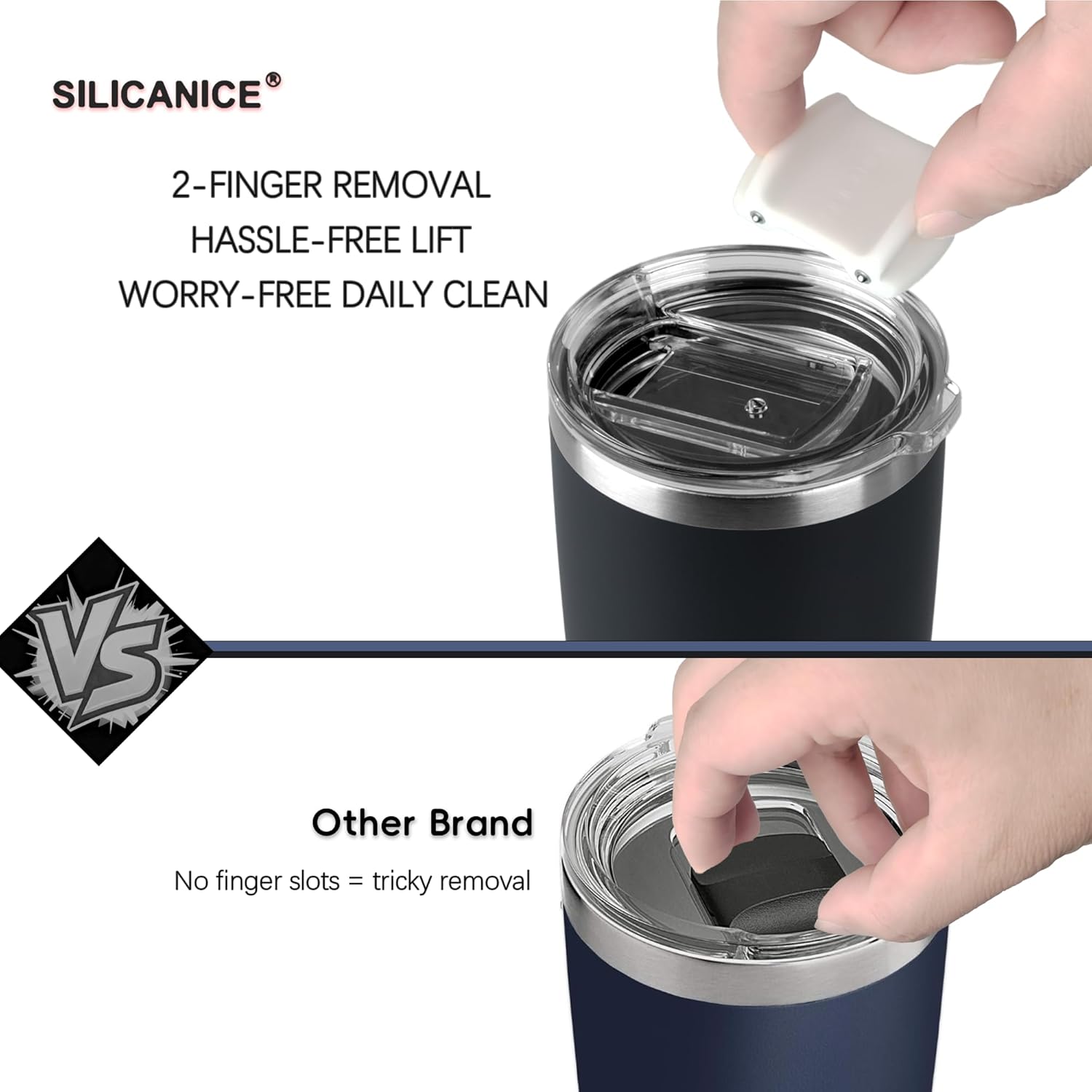 Skiennix 20oz Stainless Steel Vacuum Insulated Tumbler - BPA-Free, Double Wall Travel Mug, Black