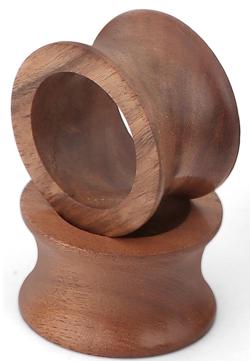 Wooden Napkin Rings Set of 12 Fall Decor for Home Round Acacia Wood Napkin Holders for Dining Table Settings Wood Napkin Ring Rustic Table Décor for Weddings, Parties, and Everyday Use - CLEENTABLE