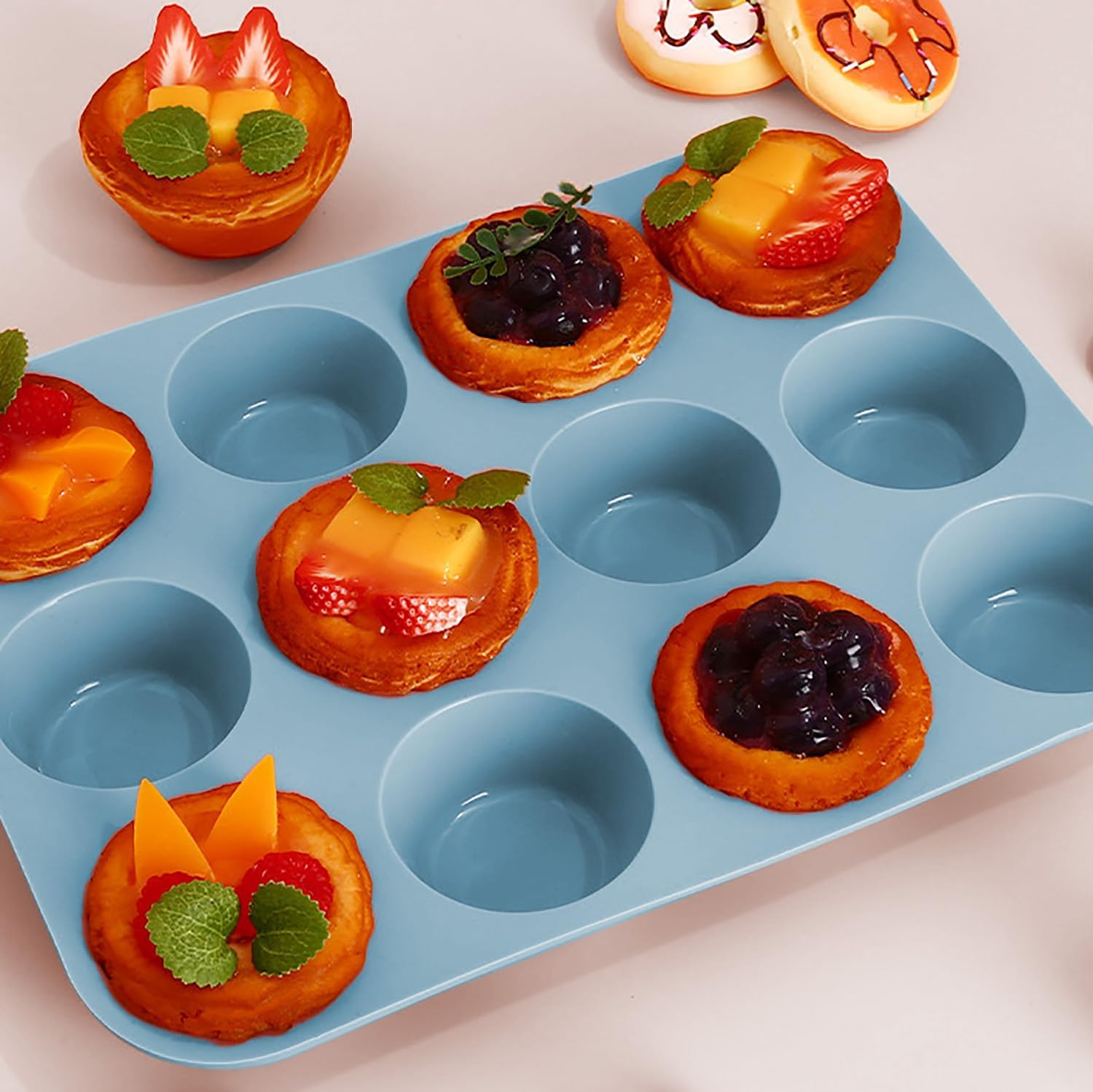 Skiennix 7-in-1 Silicone Bakeware Set - BPA-Free Baking Molds for Cakes, Muffins, and More