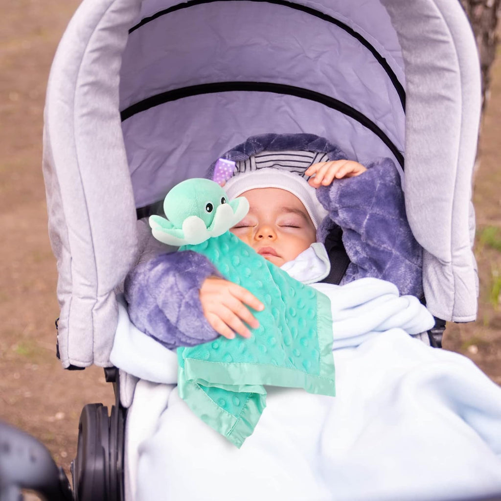 Skiennix Baby Security Blanket - Plush Octopus Lovey Toy for Newborns | Perfect Gift for Boys & Girls