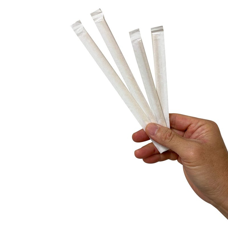 1000 Count | KingSeal Individually Paper Wrapped Bamboo Coffee Stir Sticks, 7 inches, Square End, 100% Renewable and Biodegradable - 2 Boxes x 500 Stirrers
