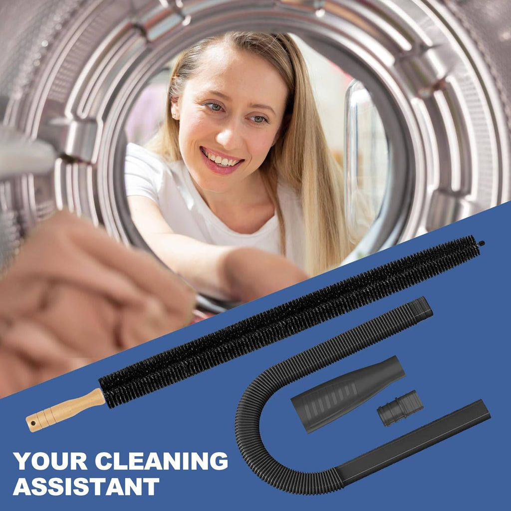 Sealegend Dryer Vent Cleaner Kit - 2-Piece Lint Vacuum Attachment & Flexible Brush for Efficient Cleaning