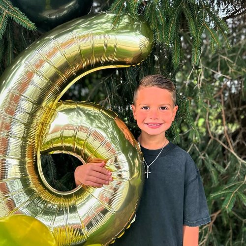 Champagne Gold 7 Balloon - 40 Inch Number Balloon for 7th Birthday Decorations | Light Gold Party Decor for Girls
